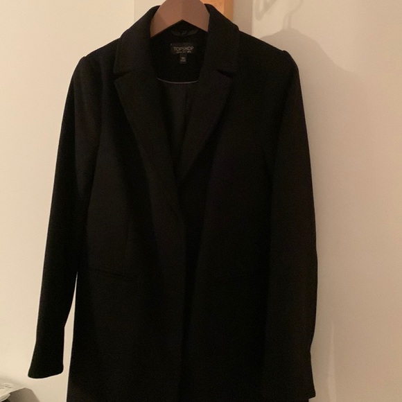 BNWT TOPSHOP AUTUMN JACKET CASHEMIRE WOOL COAT SZ UK6 US 2 Removable Collar - Picture 1 of 8